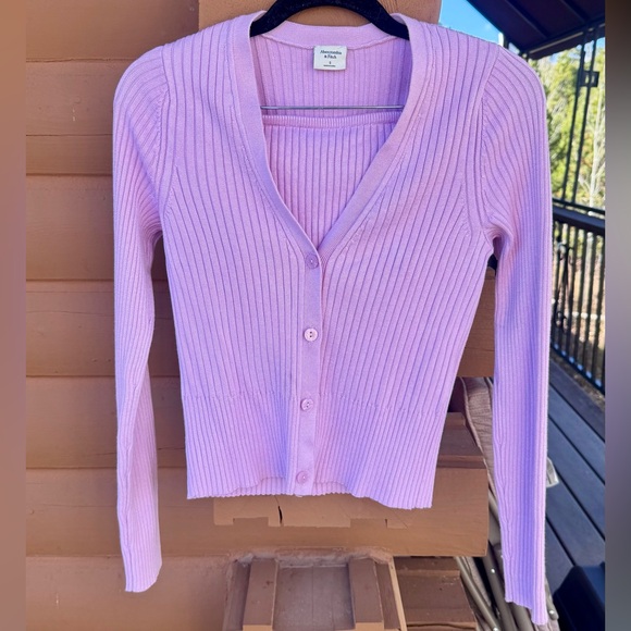 Abercrombie Ribbed Knit Cardigan Set - Picture 6 of 13
